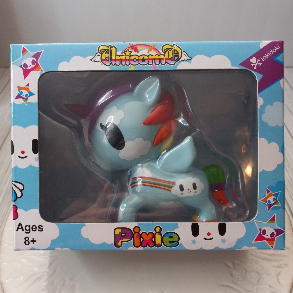RARE Tokidoki Unicorno Pixie Vinyl Collectible Figure Rainbow Limited